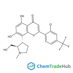 2-[2-Chloro-4-(trifluoromethyl)phenyl]-5,7-dihydroxy-8-[(2R,3S)-2-(hydroxymethyl)-1-methyl-3-pyrrolidinyl]-4H-chromen-4-one