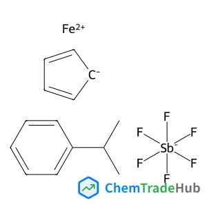 (η-cumene)-(η-cyclopentadienyl)iron(II) hexafluoroantimonate (η-cumene)-(η-cyclopentadienyl)iron(II) hexafluoroantimonate