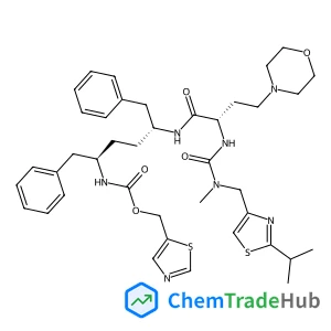 1,3-Thiazol-5-ylmethyl [(2R,5R)-5-{[(2S)-2-({[(2-isopropyl-1,3-thiazol-4-yl)methyl](methyl)carbamoyl}amino)-4-(4-morpholinyl)butanoyl]amino}-1,6-diphenyl-2-hexanyl]carbamate