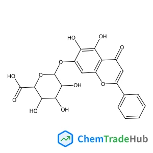 6-[(5,6-dihydroxy-4-oxo-2-phenyl-4H-chromen-7-yl)oxy]-3,4,5-trihydroxyoxane-2-carboxylic acid