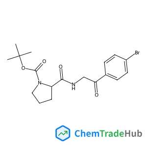 (S)-tert-butyl 2-((2-(4-bromophenyl)-2-oxoethyl)carbamoyl)pyrrolidine-1-carboxylate (S)-tert-butyl 2-((2-(4-bromophenyl)-2-oxoethyl)carbamoyl)pyrrolidine-1-carboxylate