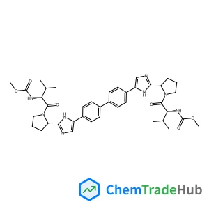Methyl [(2S)-1-{(2S)-2-[5-(4'-{2-[(2S)-1-{(2S)-2-[(methoxycarbonyl)amino]-3-methylbutanoyl}-2-pyrrolidinyl]-1H-imidazol-5-yl}-4-biphenylyl)-1H-imidazol-2-yl]-1-pyrrolidinyl}-3-methyl-1-oxo-2-butanyl]c
arbamate