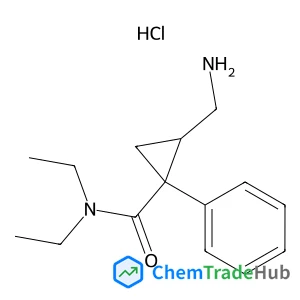 Cyclopropanecarboxamide, 2-(aminomethyl)-N,N-diethyl-1-phenyl-, hydrochloride (1:1), (1R,2S)-rel-