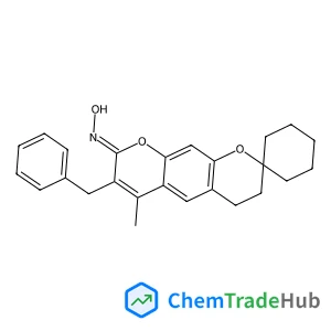 7'-Benzyl-6'-methyl-3',4'-dihydro-8'h-spiro[cyclohexane-1,2'-pyrano[3,2-g]chromen]-8'-one oxime