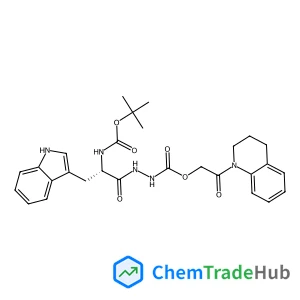 L-Tryptophan, N-[(1,1-dimethylethoxy)carbonyl]-, 2-[[2-(3,4-dihydro-1(2H)-quinolinyl)-2-oxoethoxy]carbonyl]hydrazide