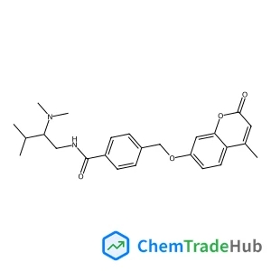 Benzamide, N-[2-(dimethylamino)-3-methylbutyl]-4-[[(4-methyl-2-oxo-2H-1-benzopyran-7-yl)oxy]methyl]-
