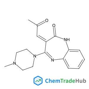 2H-1,5-Benzodiazepin-2-one, 1,3-dihydro-4-(4-methyl-1-piperazinyl)-3-(2-oxopropylidene)-, (3Z)-