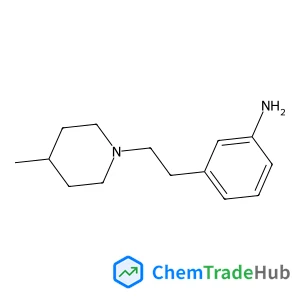 3-[2-(4-Methyl-1-piperidinyl)ethyl]aniline structure