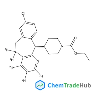 Ethyl 4-[8-chloro(5,5,6,6,7-~2~H_5_)-5,6-dihydro-11H-benzo[5,6]cyclohepta[1,2-b]pyridin-11-ylidene]-1-piperidinecarboxylate structure