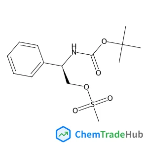 (2R)-2-({[(2-Methyl-2-propanyl)oxy]carbonyl}amino)-2-phenylethyl methanesulfonate