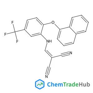 (((2-NAPHTHYLOXY-5-(TRIFLUOROMETHYL)PHENYL)AMINO)METHYLENE)METHANE-1,1-DICARBONITRILE