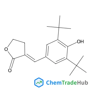 (3E)-3-[4-Hydroxy-3,5-bis(2-methyl-2-propanyl)benzylidene]dihydro-2(3H)-furanone structure