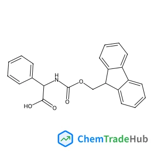 (2S)-{[(9H-Fluoren-9-ylmethoxy)carbonyl]amino}(phenyl)acetic acid structure