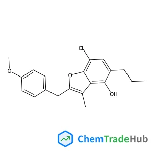 4-Benzofuranol, 7-chloro-2-[(4-methoxyphenyl)methyl]-3-methyl-5-propyl-