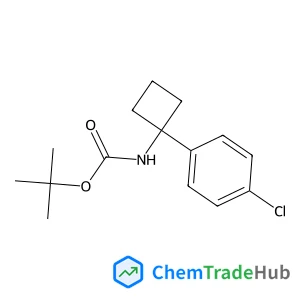 2-Methyl-2-propanyl [1-(4-chlorophenyl)cyclobutyl]carbamate structure
