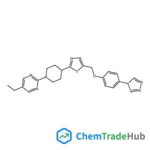 5-Ethyl-2-[4-(4-{[4-(1H-tetrazol-1-yl)phenoxy]methyl}-1,3-thiazol-2-yl)-1-piperidinyl]pyrimidine