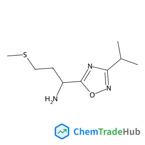 1-(3-Isopropyl-1,2,4-oxadiazol-5-yl)-3-(methylsulfanyl)-1-propanamine