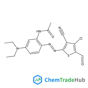 N-{2-[(E)-(4-Chloro-3-cyano-5-formyl-2-thienyl)diazenyl]-5-(diethylamino)phenyl}acetamide