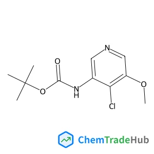 tert-Butyl 4-chloro-5-methoxypyridin-3-ylcarbamate structure