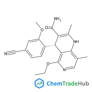 (4S)-4-(4-Cyano-2-methoxyphenyl)-5-ethoxy-2,8-dimethyl-1,4-dihydro-1,6-naphthyridine-3-carboxamide