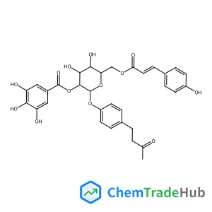 4-(3-oxobutyl)phenyl 6-O-[(2E)-3-(4-hydroxyphenyl)prop-2-enoyl]-2-O-(3,4,5-trihydroxybenzoyl)-b-D-glucopyranoside