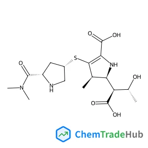 (4R,5S)-5-[(1S,2R)-1-Carboxy-2-hydroxypropyl]-3-{[(3S,5S)-5-(dimethylcarbamoyl)-3-pyrrolidinyl]sulfanyl}-4-methyl-4,5-dihydro-1H-pyrrole-2-carboxylic acid