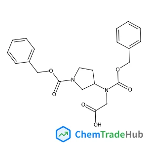 2-[phenylmethoxycarbonyl-[(3R)-1-phenylmethoxycarbonylpyrrolidin-3-yl]amino]acetic acid