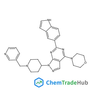6-(1H-Indol-5-yl)-4-(4-morpholinyl)-1-[1-(3-pyridinylmethyl)-4-piperidinyl]-1H-pyrazolo[3,4-d]pyrimidine