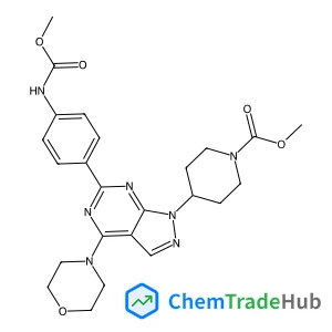 Methyl 4-[6-{4-[(methoxycarbonyl)amino]phenyl}-4-(4-morpholinyl)-1H-pyrazolo[3,4-d]pyrimidin-1-yl]-1-piperidinecarboxylate