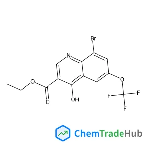 Ethyl 8-bromo-4-hydroxy-6-(trifluoromethoxy)-3-quinolinecarboxylate Ethyl 8-bromo-4-hydroxy-6-(trifluoromethoxy)-3-quinolinecarboxylate