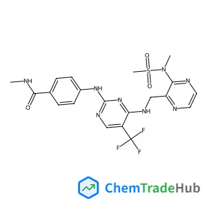 N-Methyl-4-({4-[({3-[methyl(methylsulfonyl)amino]-2-pyrazinyl}methyl)amino]-5-(trifluoromethyl)-2-pyrimidinyl}amino)benzamide