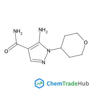 5-Amino-1-(tetrahydro-2H-pyran-4-yl)-1H-pyrazole-4-carboxamide 5-Amino-1-(tetrahydro-2H-pyran-4-yl)-1H-pyrazole-4-carboxamide