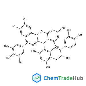 (2R,2'R,3R,3'R,4R)-2,2'-Bis(3,4-dihydroxyphenyl)-3',5,5',7,7'-pentahydroxy-3,3',4,4'-tetrahydro-2H,2'H-4,8'-bichromen-3-yl 3,4,5-trihydroxybenzoate
