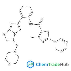 4-Methyl-N-{2-[3-(4-morpholinylmethyl)imidazo[2,1-b][1,3]thiazol-6-yl]phenyl}-2-(3-pyridinyl)-1,3-thiazole-5-carboxamide