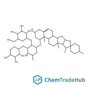 (1beta,3beta,25R)-3-Hydroxyspirost-5-en-1-yl beta-D-glucopyranosyl-(1->2)-[beta-D-xylopyranosyl-(1->3)]-6-deoxy-beta-D-galactopyranoside