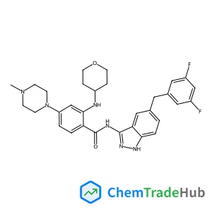 N-[5-(3,5-Difluorobenzyl)-1H-indazol-3-yl]-4-(4-methyl-1-piperazinyl)-2-(tetrahydro-2H-pyran-4-ylamino)benzamide
