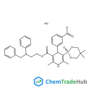 2-[Benzyl(phenyl)amino]ethyl 5-(5,5-dimethyl-2-oxido-1,3,2-dioxaphosphinan-2-yl)-2,6-dimethyl-4-(3-nitrophenyl)-1,4-dihydro-3-pyridinecarboxylate hydrochloride (1:1)