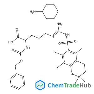 Cyclohexanaminium (2S)-2-{[(Benzyloxy)carbonyl]amino}-5-{1-[(2,2,5,7,8-pentamethyl-3,4-dihydro-2H-1-benzopyran-6-yl)sulfonyl]carbamimidamido}pentanoate
