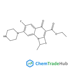 Ethyl 6-fluoro-4-oxo-7-(1-piperazinyl)-4H-[1,3]thiazeto[3,2-a]quinoline-3-carboxylate