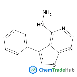 4-Hydrazino-5-phenylthieno[2,3-d]pyrimidine structure