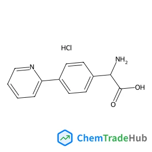 2-Amino-2-(4-(pyridin-2-YL)phenyl)acetic acid hydrochloride structure