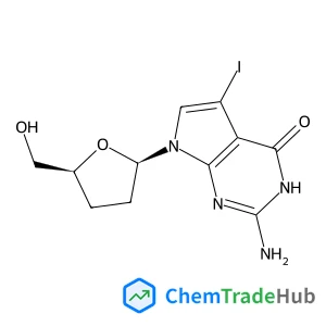 2-Amino-7-[(2R,5S)-5-(hydroxymethyl)tetrahydro-2-furanyl]-5-iodo-1,7-dihydro-4H-pyrrolo[2,3-d]pyrimidin-4-one