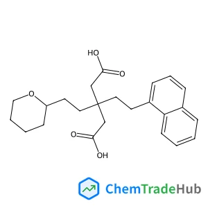 3-[2-(1-Naphthyl)ethyl]-3-[2-(tetrahydro-2H-pyran-2-yl)ethyl]pentanedioic acid