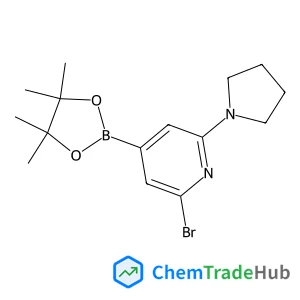 2-Bromo-6-(1-pyrrolidinyl)-4-(4,4,5,5-tetramethyl-1,3,2-dioxaborolan-2-yl)pyridine
