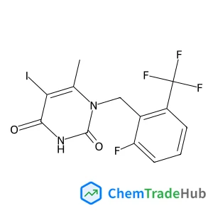 1-(2-Fluoro-6-(trifluoromethyl)benzyl)-5-iodo-6-methylpyrimidine-2,4(1H,3H)-dione
