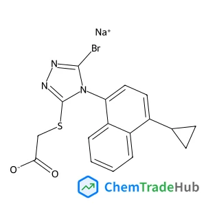Sodium {[5-bromo-4-(4-cyclopropyl-1-naphthyl)-4H-1,2,4-triazol-3-yl]sulfanyl}acetate