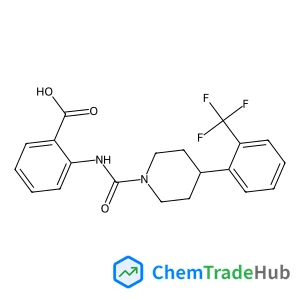 2-(4-(2-(Trifluoromethyl)phenyl)piperidine-1-carboxamido)benzoic acid