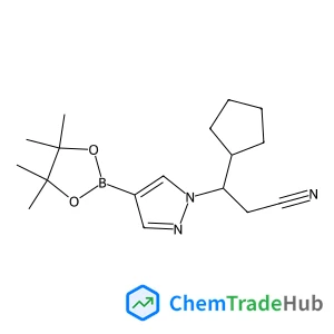 3-Cyclopentyl-3-[4-(4,4,5,5-tetramethyl-1,3,2-dioxaborolan-2-yl)-1H-pyrazol-1-yl]propanenitrile