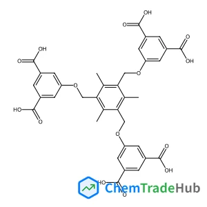 5,5',5''-(((2,4,6-Trimethylbenzene-1,3,5-triyl)tris(methylene))tris(oxy))triisophthalic acid structure