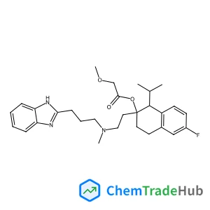 (1S,2S)-2-(2-{[3-(1H-Benzimidazol-2-yl)propyl](methyl)amino}ethyl)-6-fluoro-1-isopropyl-1,2,3,4-tetrahydro-2-naphthalenyl methoxyacetate